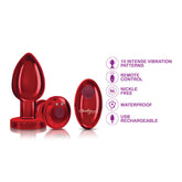 Viben Vibrating Red Metal Remote Control Anal Plug Butt Plugs - Vibrating